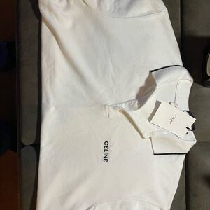 Celine White Textured Top